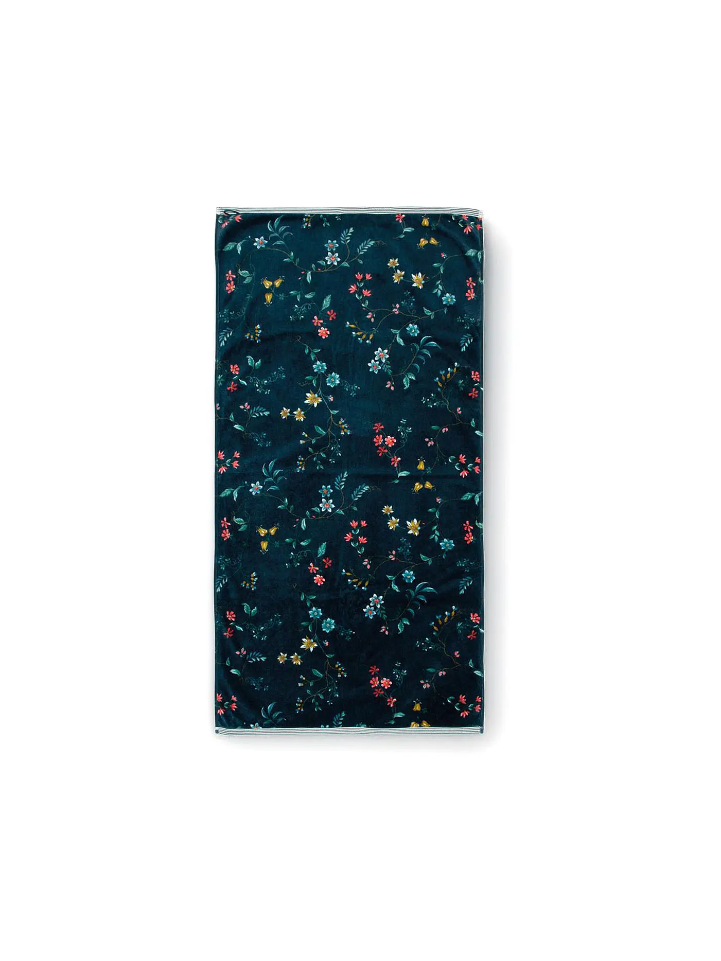 PIP STUDIO | Gästetuch LES FLEURS 30x50cm Khaki | dunkelblau